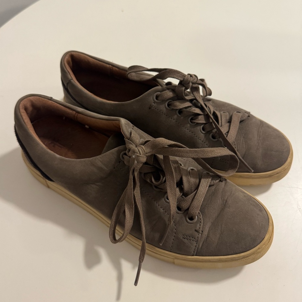Frye Ivy Low Lace in Grey Nubuck Leather